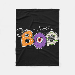 Kids Halloween Spooky Season Pumpkin Toddler Boys Fleece Blanket