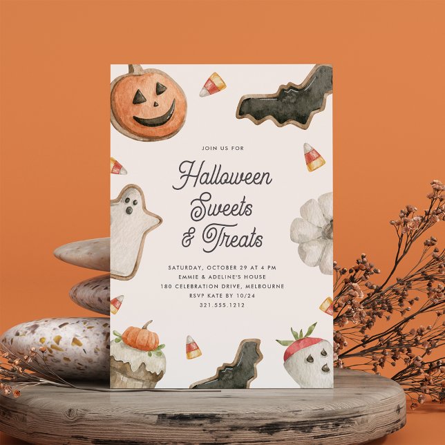 Kids Halloween Sweets & Treats Party Invitation (Creator Uploaded)