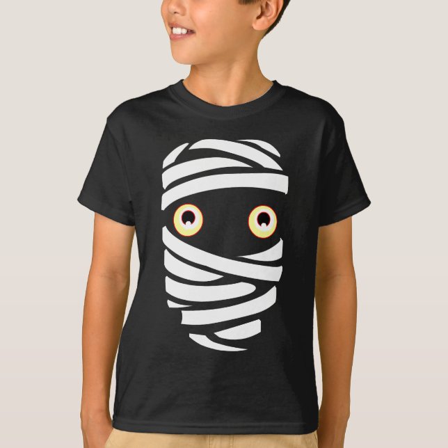 Kid's Halloween T-Shirt Mummy Kid's Tee Shirts (Front)