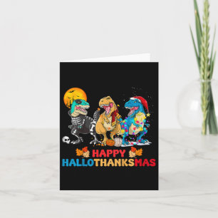 Kids Halloween Thanksgiving Christmas Happy Hallot Card