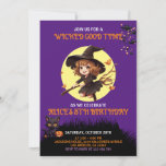 Kids Halloween Wicked Birthday Party Invitation<br><div class="desc">Our invitation boasts a captivating design that seamlessly combines the best of both worlds: the enchanting allure of Halloween and the joy of a birthday celebration.</div>