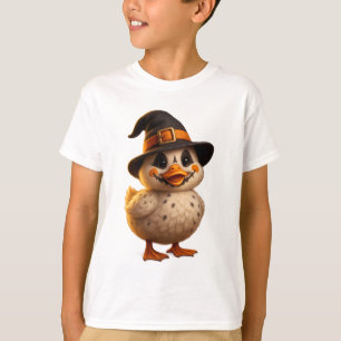 Kids’ Halloween Witch Duck T-Shirt – Funny & Cute 