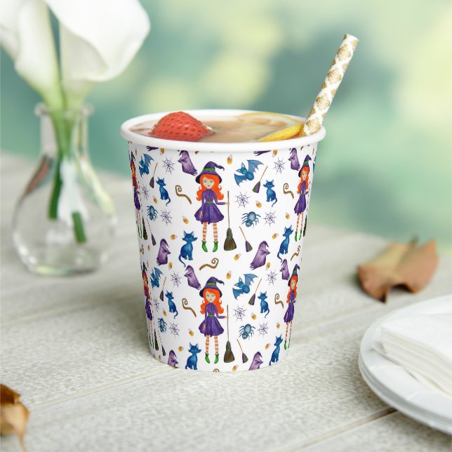 Kids Halloween Witches Paper cup (Insitu)