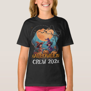 Kids Halloween Witches Pumpkin Moon T-Shirt