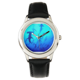 Kids Hammerhead Sharks Swimming Black Watch