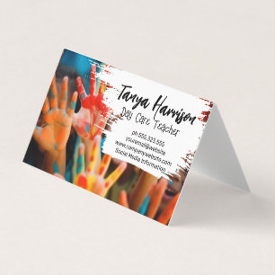 Kids Hand Painting   Arts Crafts Business Card