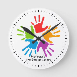 Kids' Hands School Psychology Wall Clock