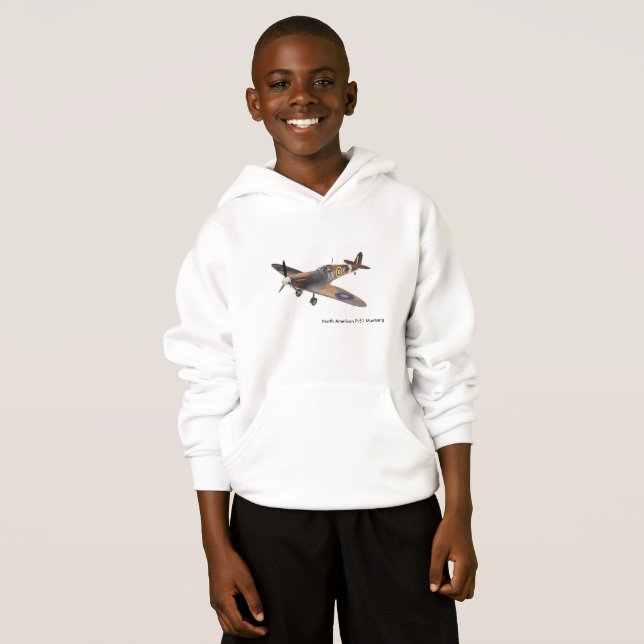 Kids' Hanes ComfortBlend® Hoodie, White (Front Full)