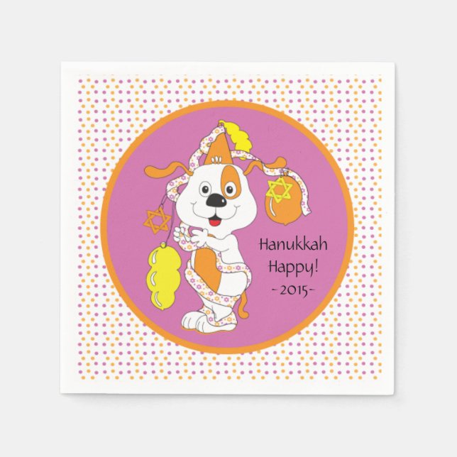 Kids Hanukkah Cocktail Napkins (Front)