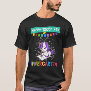 Kids Happy 100th Day Of Kindergarten Preschool Gra T-Shirt