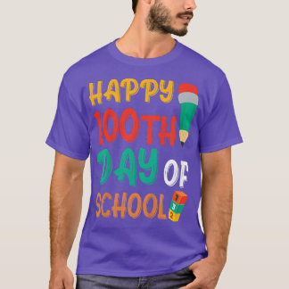 Kids Happy 100th Day Of School 100 Days Kindergart T-Shirt