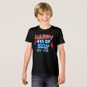 Kids Happy 4th of July Tri-Blend Shirt