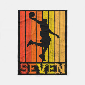 Kids Happy 7th Birthday Decorations For Boys Byske Fleece Blanket