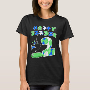 Kids Happy Birdie Golf 2nd Birthday Golf 2 Year Ol T-Shirt