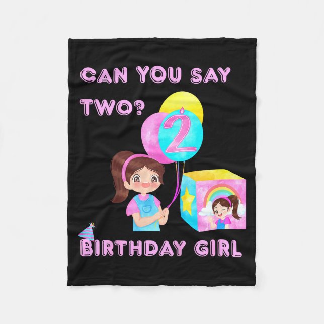 Kids Happy Birthday  Fleece Blanket (Front)