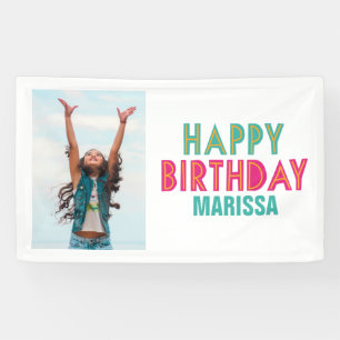 Kids Happy Birthday Party Photo Banner