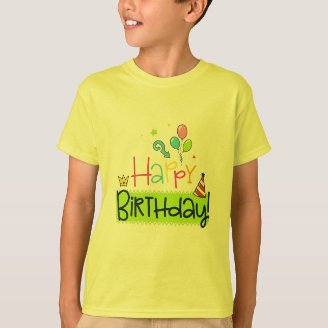 Kids Happy Birthday Tee (Front)