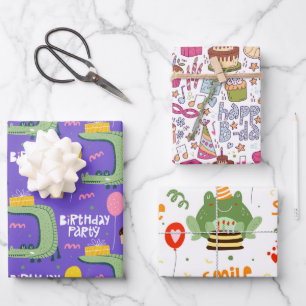 Kids Happy Birthday  Wrapping Paper Sheet
