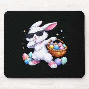 Kids Happy Bunny Dabbing Easter Kid Boys Girls Tod Mouse Mat
