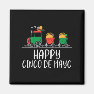 Kids Happy Cinco De Mayo Mexican Tacos Train Toddl Magnet