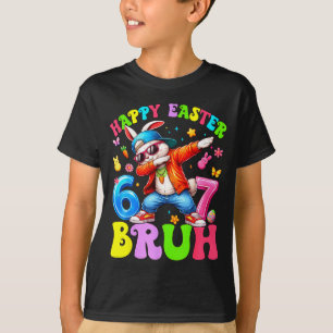Kids happy easter 67 meme six seven dabbing rabbit T-Shirt