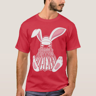 Kids Happy Easter Badminton Bunny Ears Funny Egg B T-Shirt