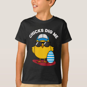 Kids Happy Easter Boys Toddler Chicks Dig Me T-Shirt