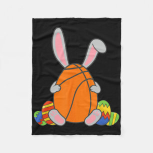 Kids Happy Easter Bysketbyll Bunny Ears Fun Egg Bo Fleece Blanket