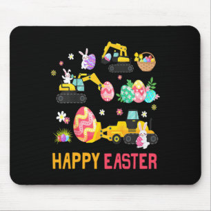 Kids Happy Easter Construction Crane Truck Boys To Mouse Mat
