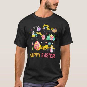 Kids Happy Easter Construction Crane Truck Boys To T-Shirt