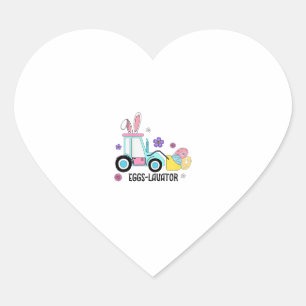 Kids Happy Easter Day Cute Eggs Cavator Bunny Rabb Heart Sticker