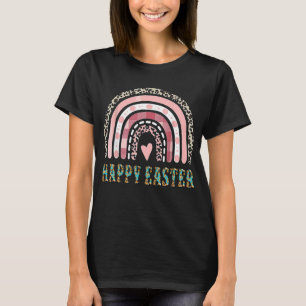 Kids Happy Easter Day Rainbow Bunny Egg Boys Girls T-Shirt