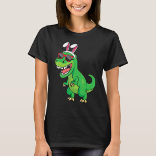 Kids Happy Easter Dinosaur Bunny Ears Funny Egg Bo T-Shirt