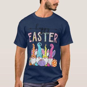 Kids Happy Easter Gnome Bunny Ears Funny Egg Boys  T-Shirt
