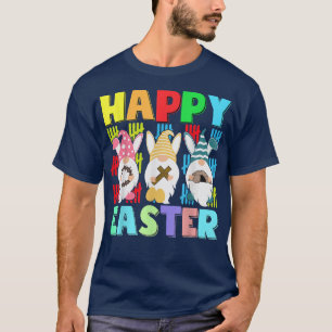 Kids Happy Easter Gnome With Bunny Ears Funny Egg T-Shirt