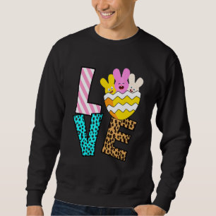 Kids Happy Easter Love Bunny Ears Funny Egg Boys G Sweatshirt