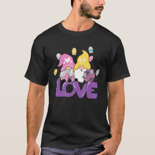 Kids Happy Easter Love Gnome Bunny Ears Funny Egg  T-Shirt