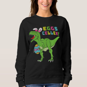 Kids Happy Easter T Rex Dino Ears Funny Egg Boys G Sweatshirt