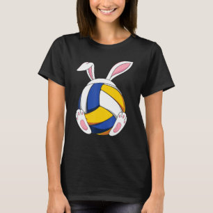 Kids Happy Easter Volleyball Bunny Ears Funny Egg  T-Shirt