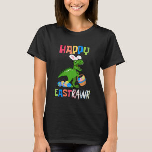 Kids Happy Eastrawr   Easter Bunny T Rex Dinosaur  T-Shirt