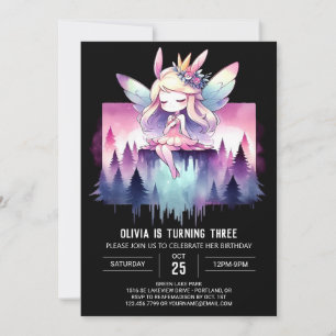 Kids Happy Fairy Birthday Invitation