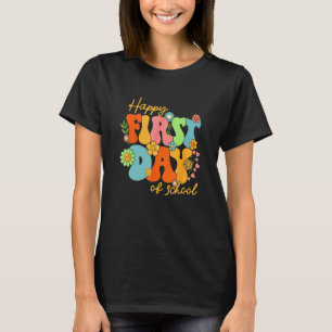 Kids Happy First 1st Day Of School Back To School T-Shirt
