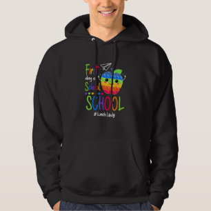 Kids Happy First Day Of School Lunch Lady Pop It Hoodie