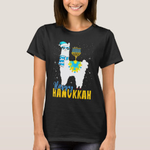 Kids Happy Hanukkah Llama Cute Alpaca Chanukah T-Shirt