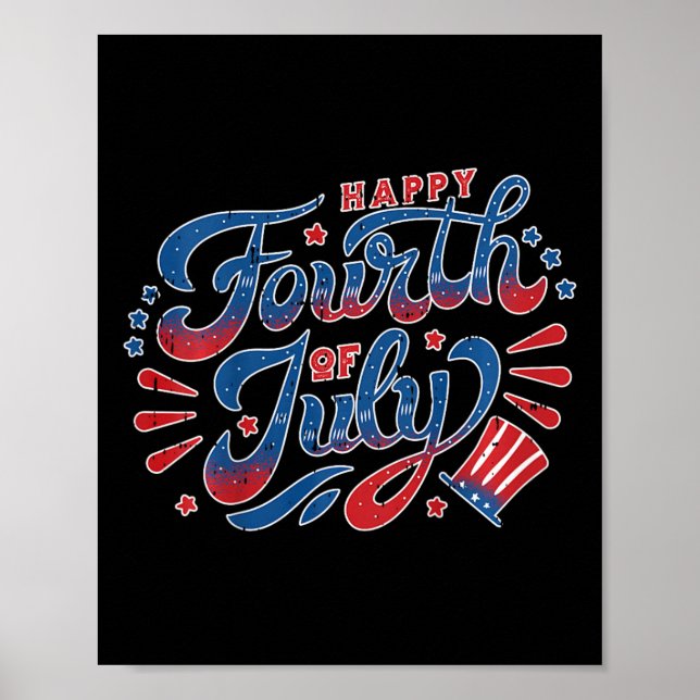 Kids Happy Independence Day 4th Of July Kids Toddl Poster (Front)