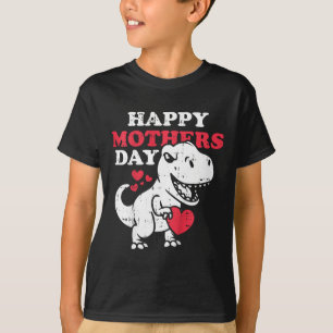 Kids Happy Mothers Day Cute T Rex Dinosaur Son Tod T-Shirt