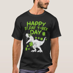 Kids Happy St Pat Rex Day Dino Saurus St Patricks T-Shirt