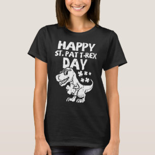 Kids Happy St Pat T-Rex Day Dino Saurus St Patrick T-Shirt
