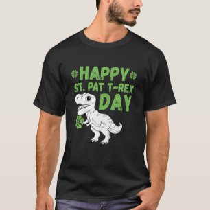 Kids Happy St Pat T Rex Day Dinosaur St Patricks D T-Shirt
