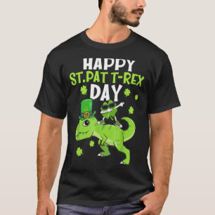 Kids Happy St Pat T Rex Day Dinosaur St Patricks D T-Shirt